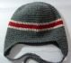 crochet stripe hat